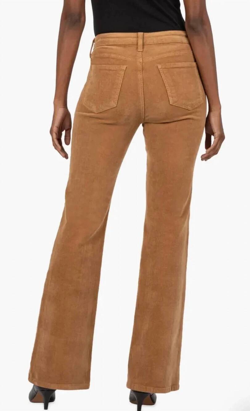 NEW KUT FROM THE KLOTH women's ana high rise fab flare jeans in camel - Picture 4 of 4